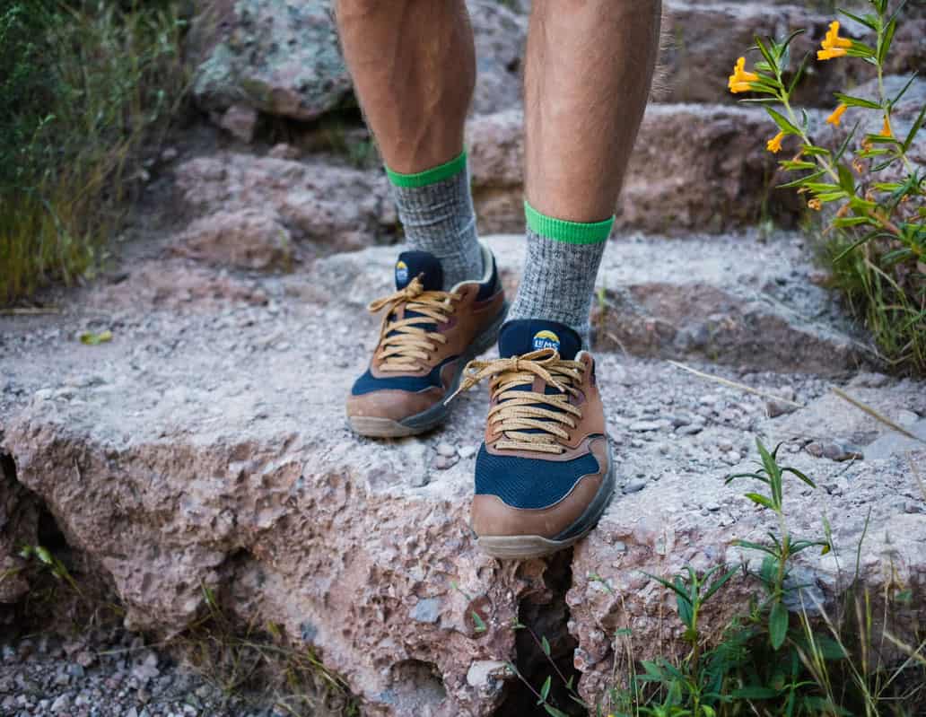 Lems Trailheads are minimalist wide toe box hiking shoes