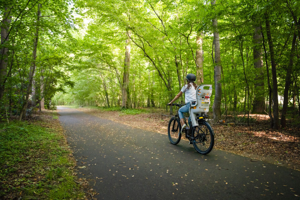 Best AllAround Family Electric Bike with Child Seat Aventon Level EBike